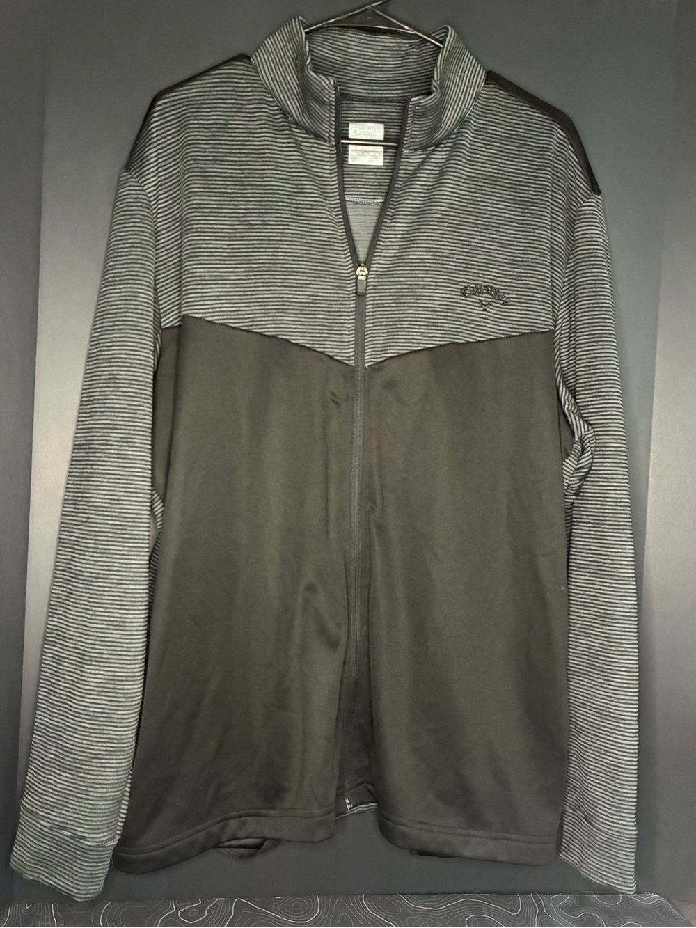 Callaway Men's Black and Gray Zip-Up Jacket